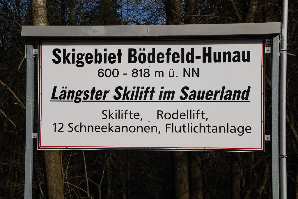 Der Hunaulift, längster Skilift im Sauerland